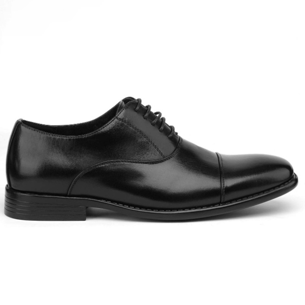 Bruno Marc black leather laces dress shoes Sz 5